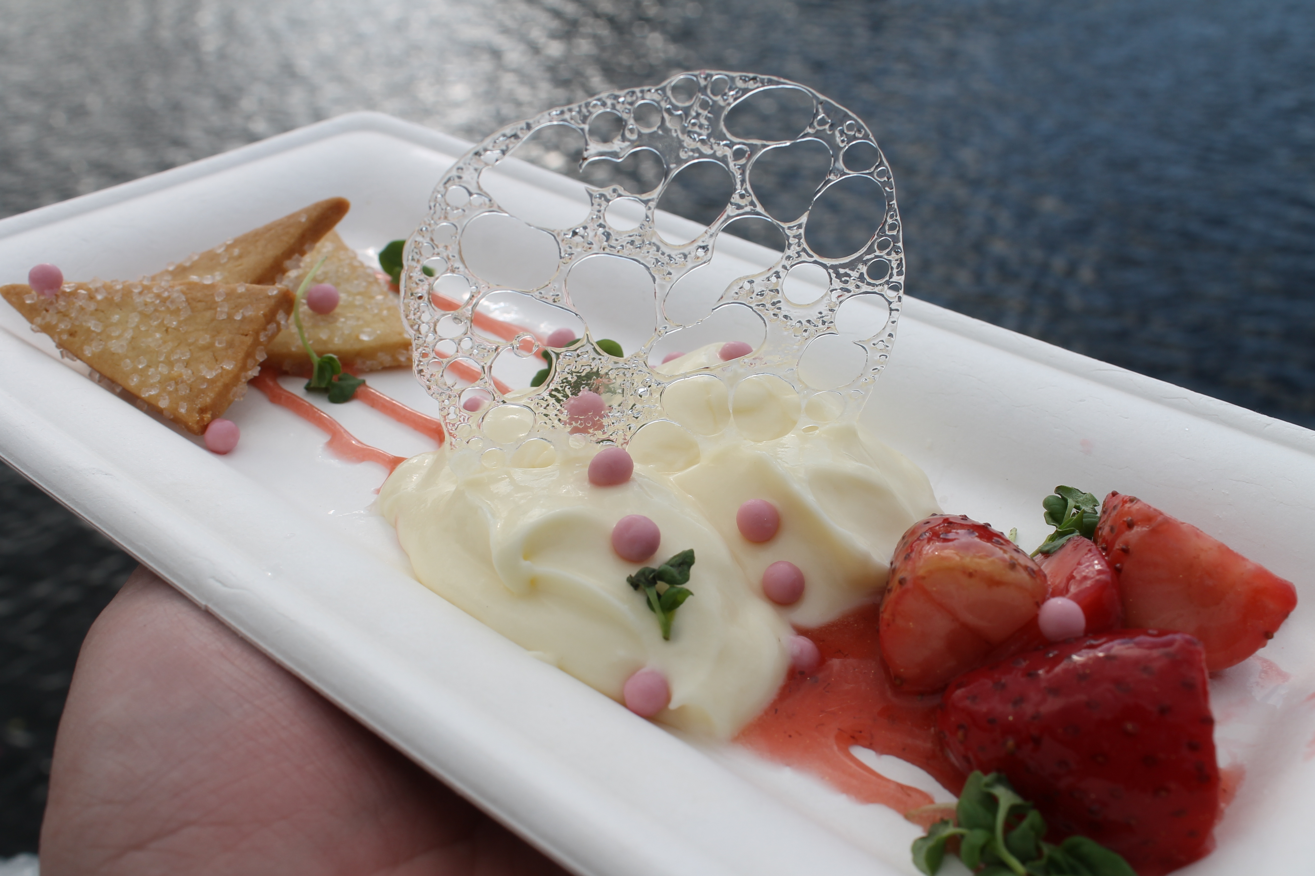 REVIEW: Redesigned Items Can't Breathe New Life into Deconstructed Dish at the 2021 Taste of EPCOT International Festival of the Arts 15 Deconstructed Strawberry Cheesecake: Whipped, New York Style Cheesecake with Fresh Florida Strawberries and Sugar Cookies with Micro-basil $6.00