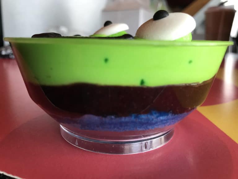 alien parfait, pixarfest dessert, toy story dessert, disneyland dining, disney foodie, dessert