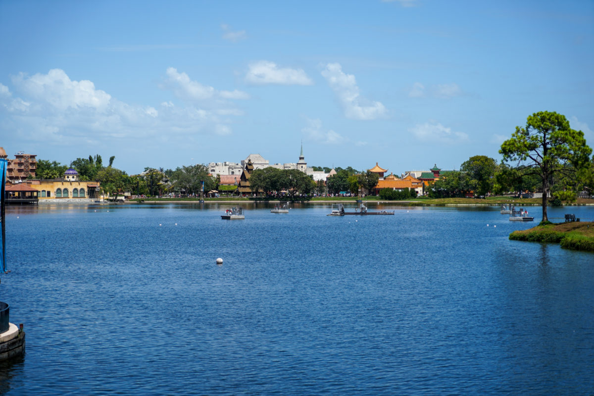 World Showcase Lagoon Cleared Hurricane Prep 8 1 20 1