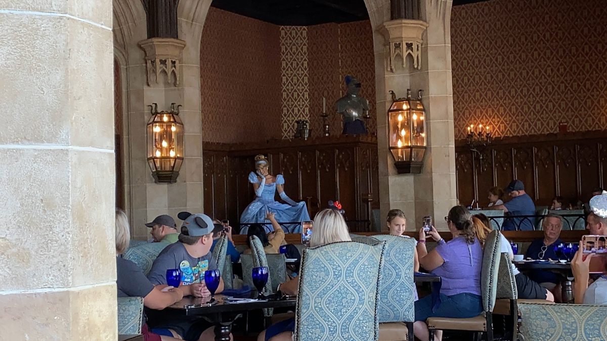 PHOTOS, VIDEO, REVIEW: Cinderella’s Royal Table Reopens with Surprise Character Appearance, But Same Mediocre, Poor Value Dining as Before at the Magic Kingdom 28 cinderellas-royal-table-cinderella-appearance-13