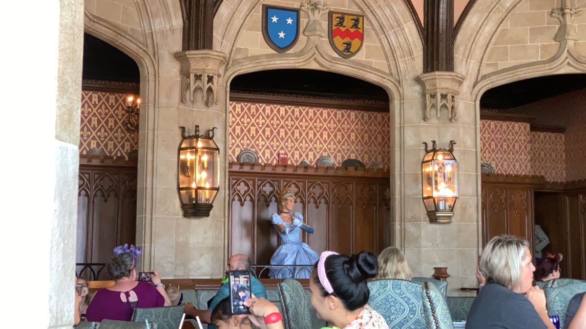 PHOTOS, VIDEO, REVIEW: Cinderella’s Royal Table Reopens with Surprise Character Appearance, But Same Mediocre, Poor Value Dining as Before at the Magic Kingdom 39 cinderellas-royal-table-cinderella-appearance-39