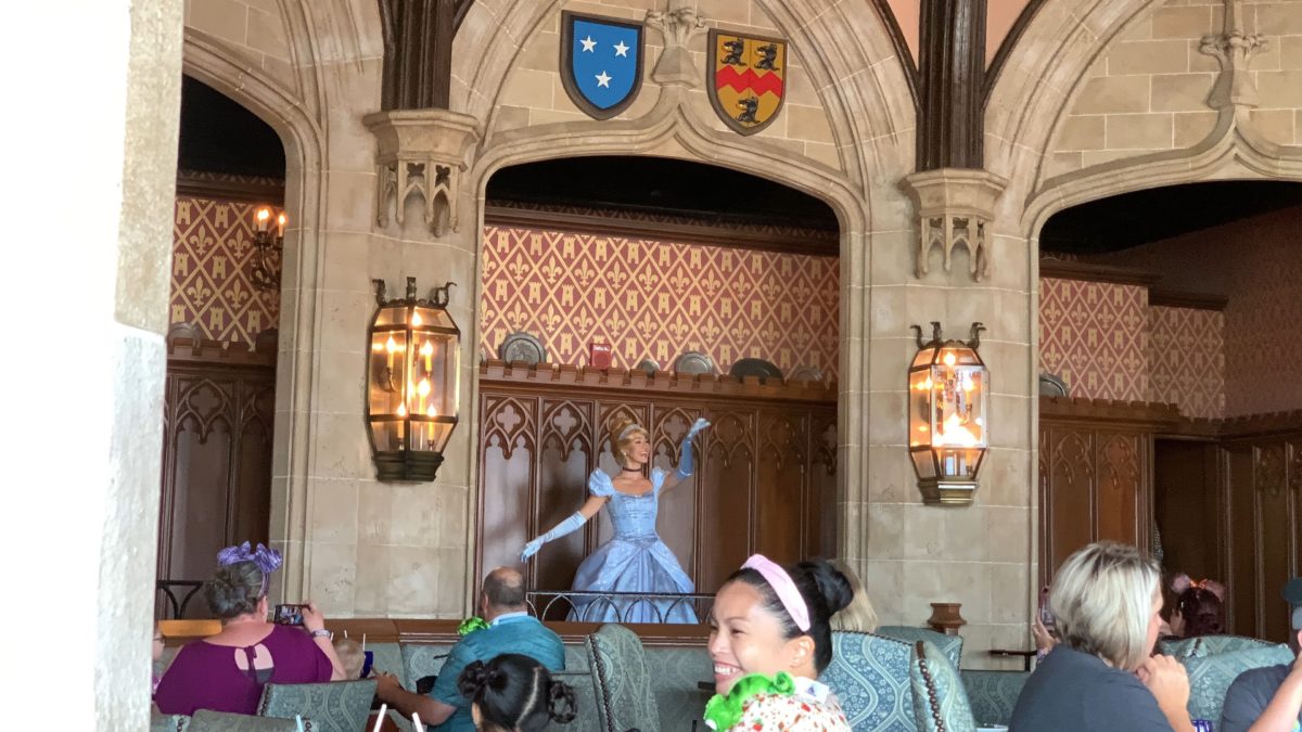 PHOTOS, VIDEO, REVIEW: Cinderella’s Royal Table Reopens with Surprise Character Appearance, But Same Mediocre, Poor Value Dining as Before at the Magic Kingdom 44 cinderellas-royal-table-cinderella-appearance-45