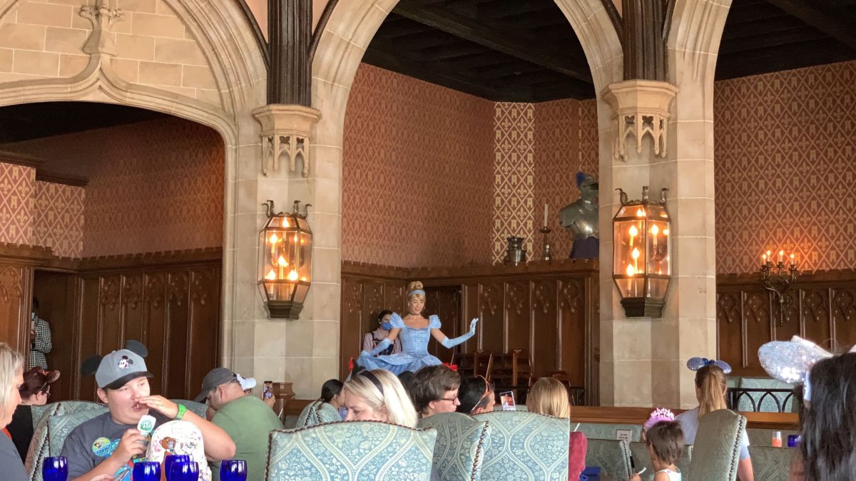 PHOTOS, VIDEO, REVIEW: Cinderella’s Royal Table Reopens with Surprise Character Appearance, But Same Mediocre, Poor Value Dining as Before at the Magic Kingdom 47 cinderellas-royal-table-cinderella-appearance-51