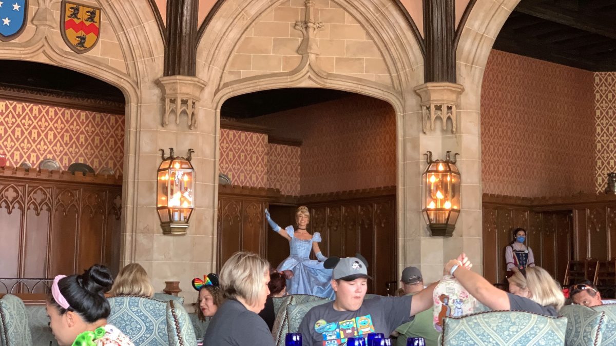 PHOTOS, VIDEO, REVIEW: Cinderella’s Royal Table Reopens with Surprise Character Appearance, But Same Mediocre, Poor Value Dining as Before at the Magic Kingdom 48 cinderellas-royal-table-cinderella-appearance-52