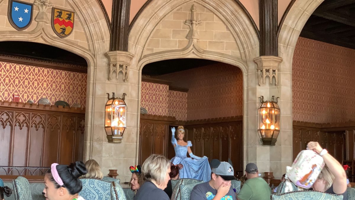 PHOTOS, VIDEO, REVIEW: Cinderella’s Royal Table Reopens with Surprise Character Appearance, But Same Mediocre, Poor Value Dining as Before at the Magic Kingdom 49 cinderellas-royal-table-cinderella-appearance-53