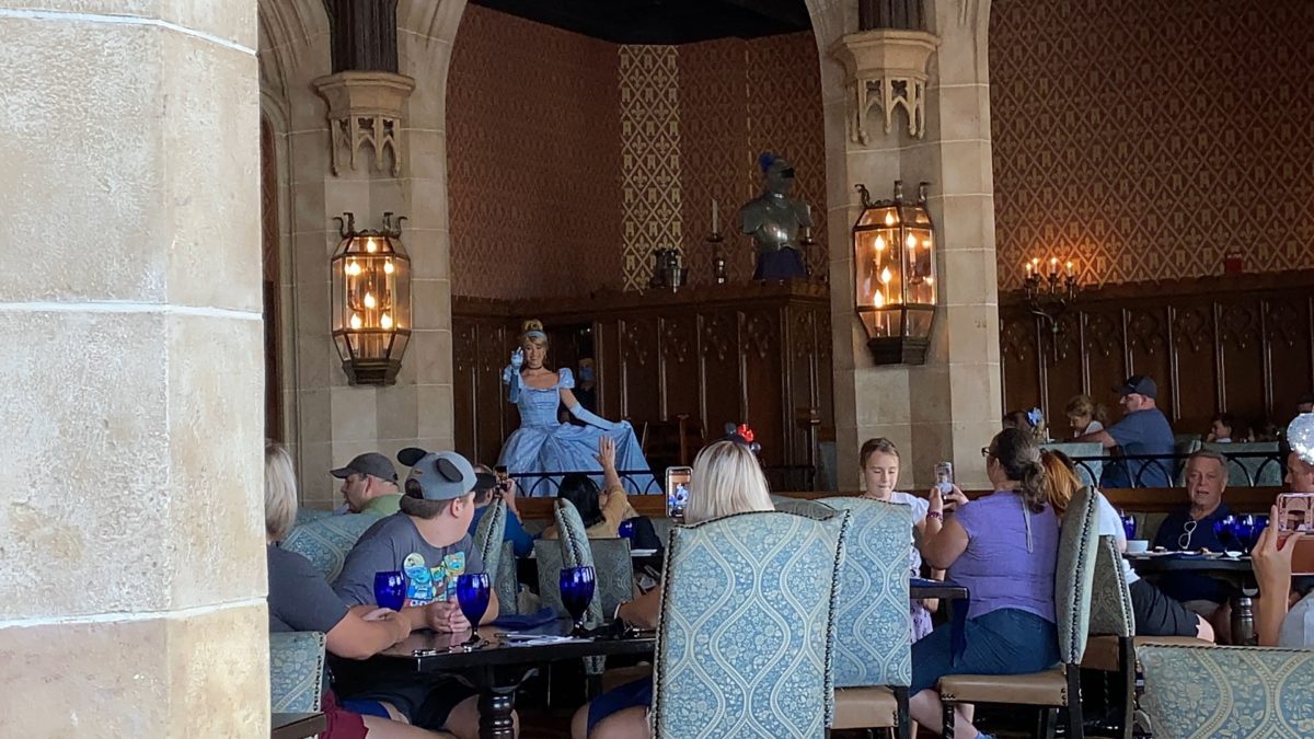 PHOTOS, VIDEO, REVIEW: Cinderella’s Royal Table Reopens with Surprise Character Appearance, But Same Mediocre, Poor Value Dining as Before at the Magic Kingdom 25 cinderellas-royal-table-cinderella-appearance-9