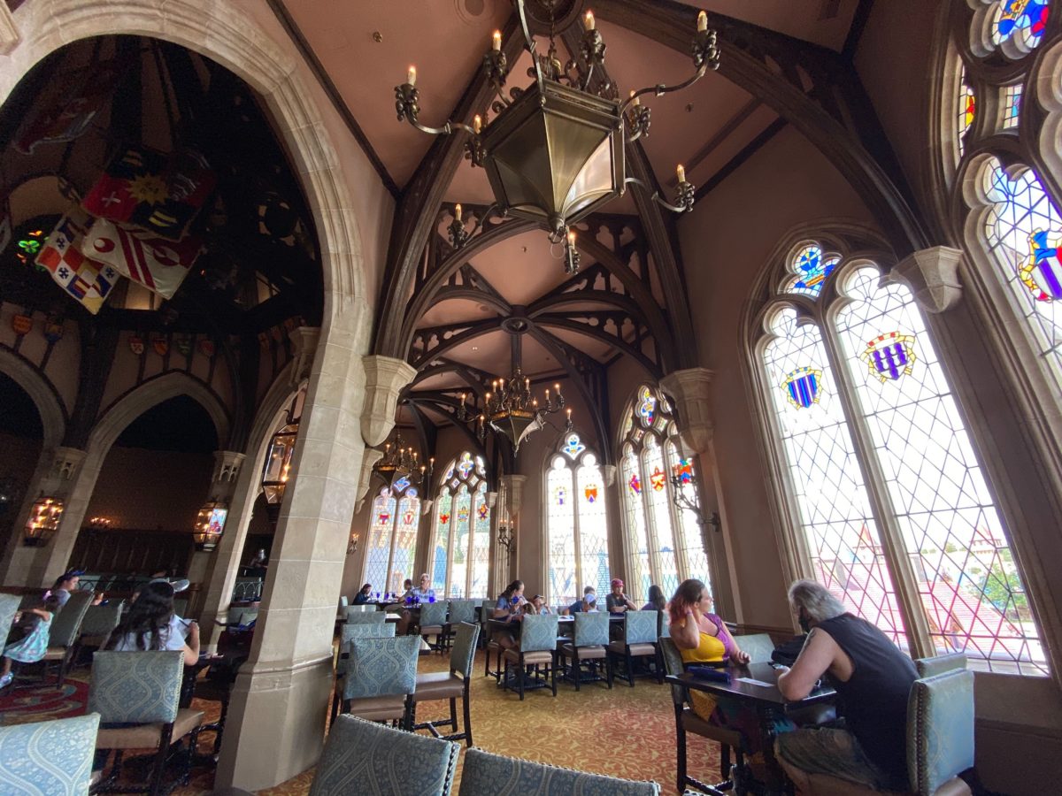 PHOTOS, VIDEO, REVIEW: Cinderella’s Royal Table Reopens with Surprise Character Appearance, But Same Mediocre, Poor Value Dining as Before at the Magic Kingdom 18 cinderellas-royal-table-interior-2