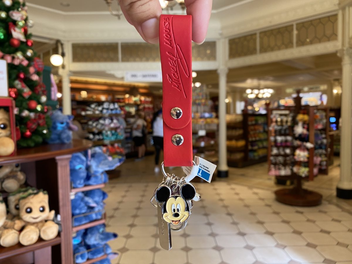 PHOTO REPORT: Magic Kingdom 10/29/20 (“Sharing The Magic” Statue Removed, Riverboat Track Exposed, Monorail Blue Returns, New Christmas Merchandise, and More) 17 mickey-mouse-red-strap-signature-keychain-magic-kingdom-10292020-2031522