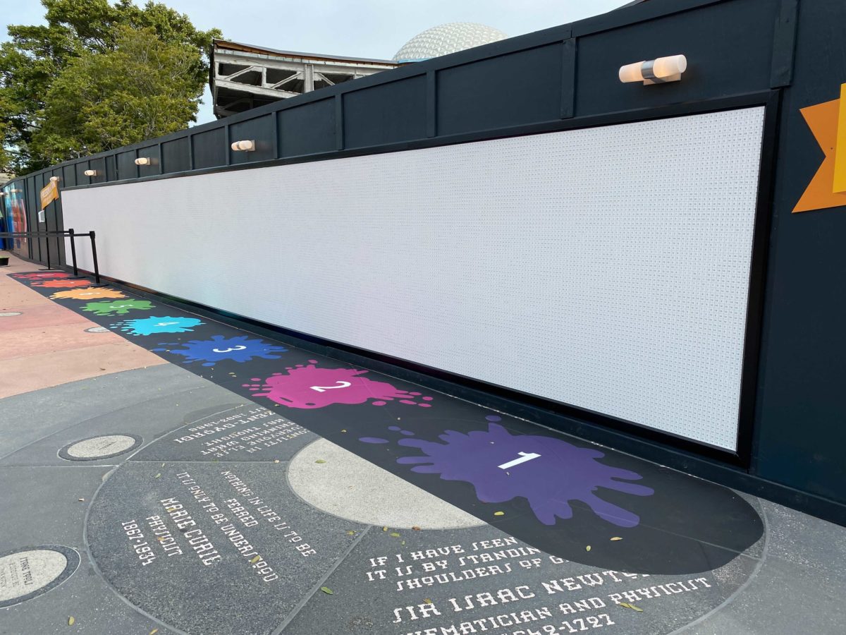 PHOTOS SociallyDistanced "Expression Section" PaintbyNumber Mural Set Up For Taste of EPCOT