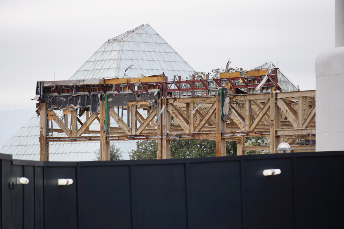 PHOTO REPORT: EPCOT 2/8/21 (Butterfly Garden Supports Up, New Instrument Added To “Soul of Jazz” Exhibit, New Bridal Ear Headband, and More) 3 innoventions-west-demolition-epcot-02082021-4487053