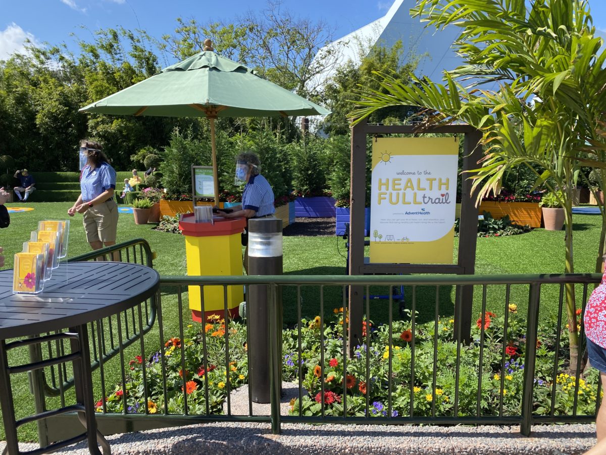 PHOTO REPORT: EPCOT 3/3/21 (First Day of Taste of EPCOT International Flower & Garden Festival, Flags Arrive at Park Entrance, Eats At EPCOT Experience Closed, and More) 12 healthful-trail-entrance-epcot-03032021-1044903