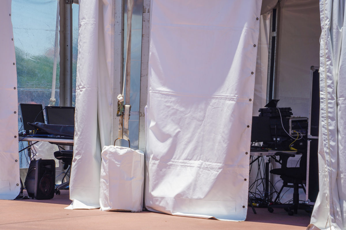 PHOTO REPORT: EPCOT 5/9/21 (More "Points of Light", Construction of "Creations Shop" Progresses, Distanced Character Meets, and More) 22 harmonious-control-tents-5-9-21-3-6396356