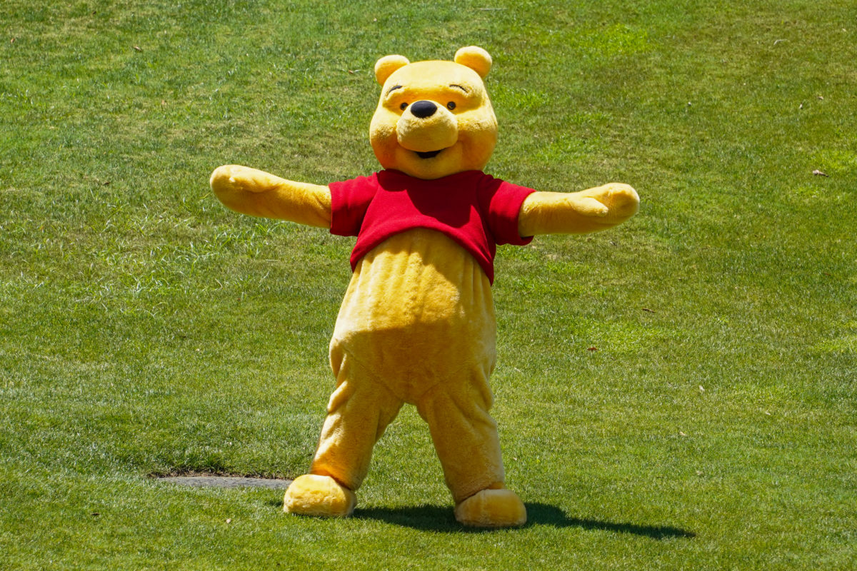 PHOTO REPORT: EPCOT 5/9/21 (More "Points of Light", Construction of "Creations Shop" Progresses, Distanced Character Meets, and More) 35 pooh-stretching-5-9-21-1-5028303