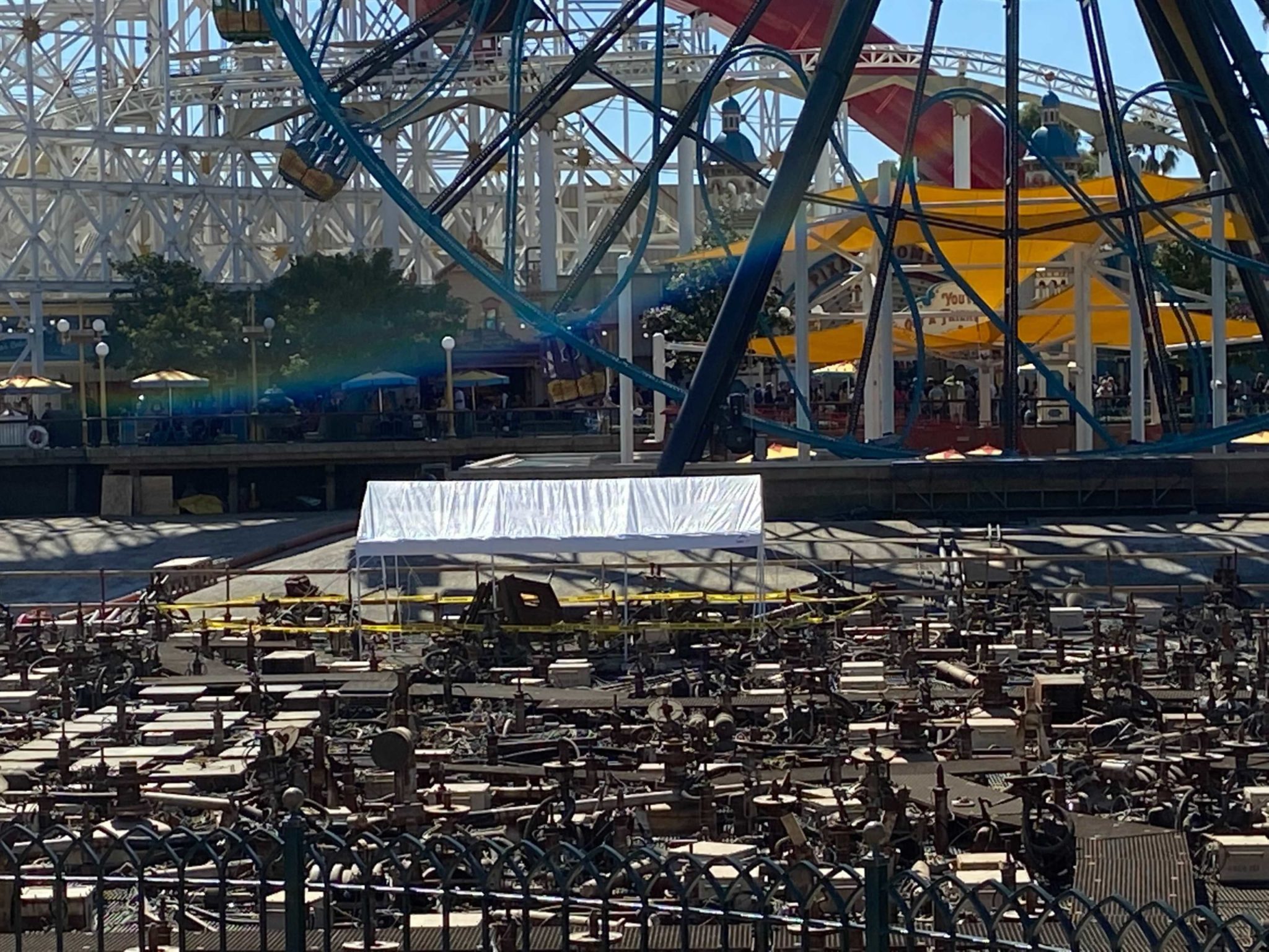 PHOTOS Tent Goes Up as World of Color Refurbishment Continues at