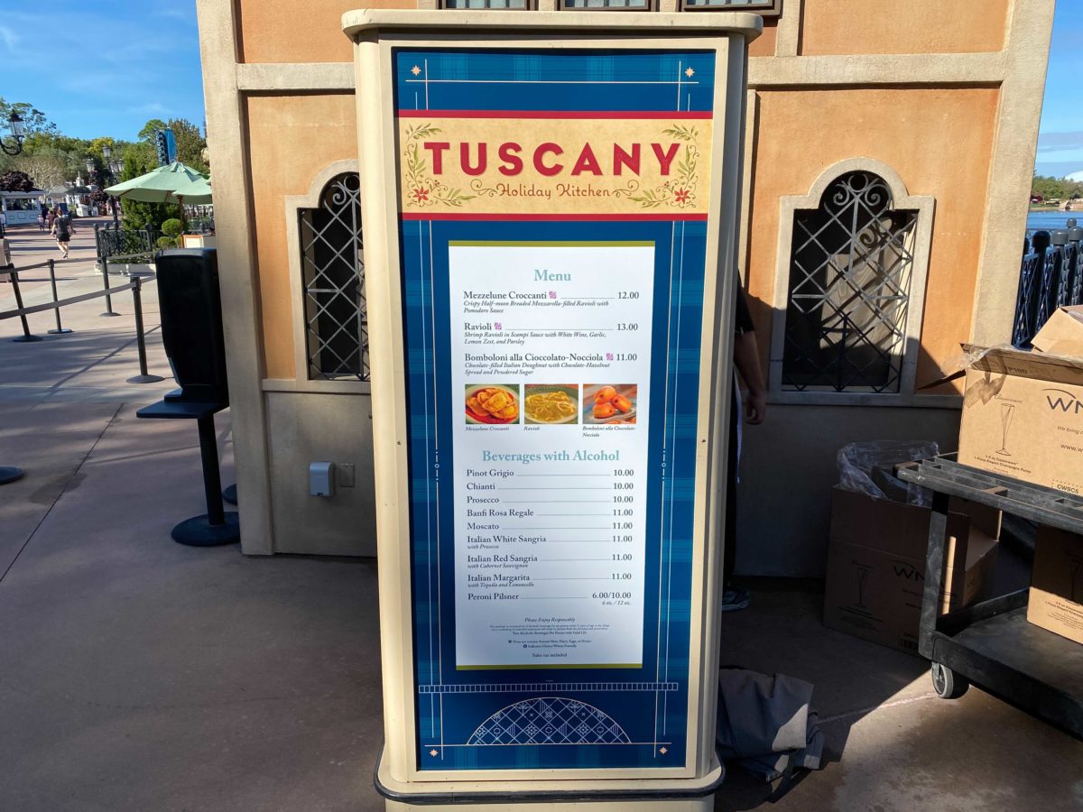 REVIEW: Say 'Ciao' to the Overpriced and Mediocre Tuscany Holiday Kitchen at the 2021 EPCOT International Festival of the Holidays 4 tuscany-menu-9853642