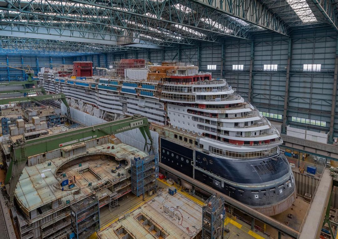PHOTOS Final Block Of Disney Wish Cruise Ship Placed During 