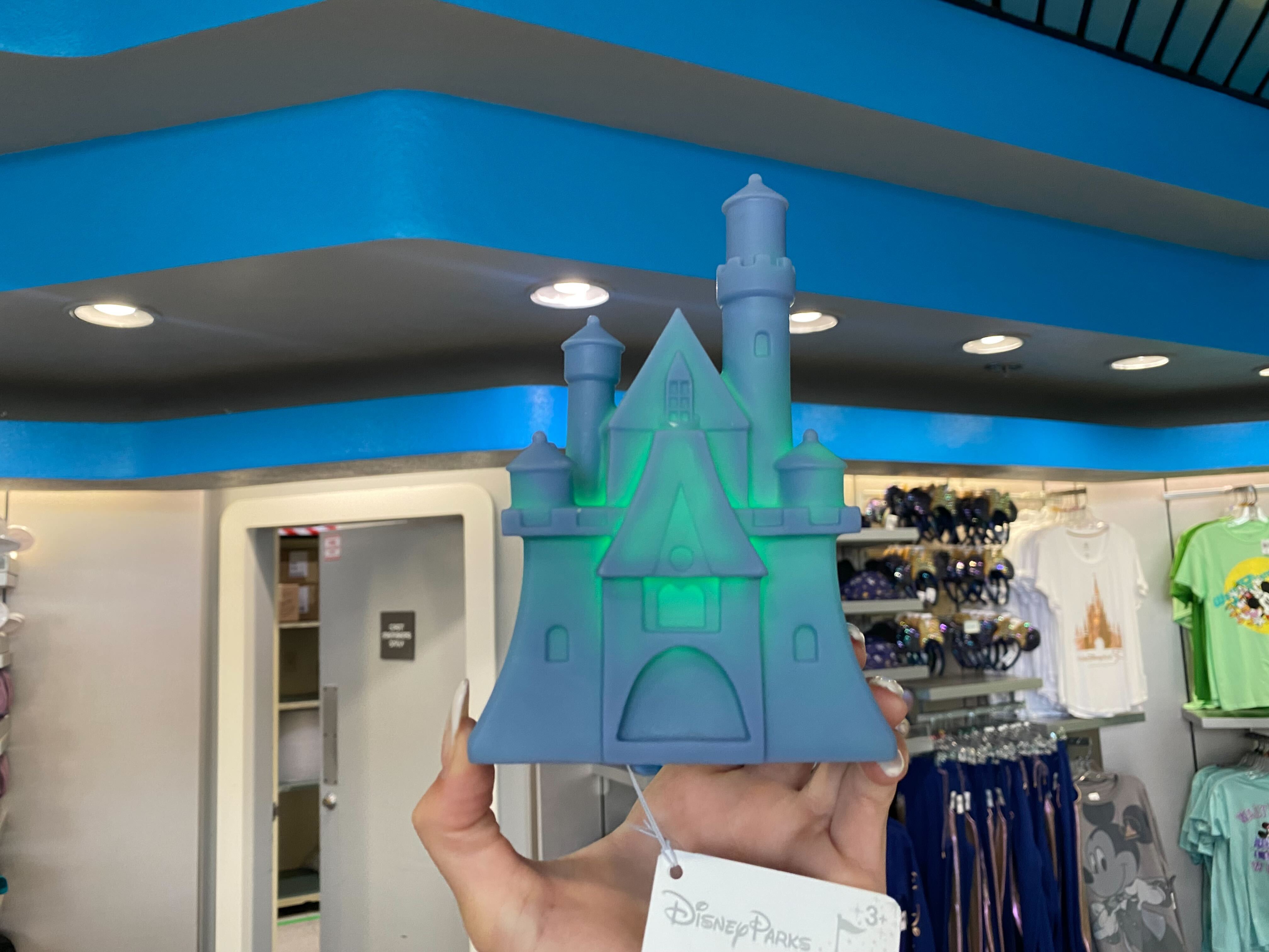 blue cinderella castle nightlight 2