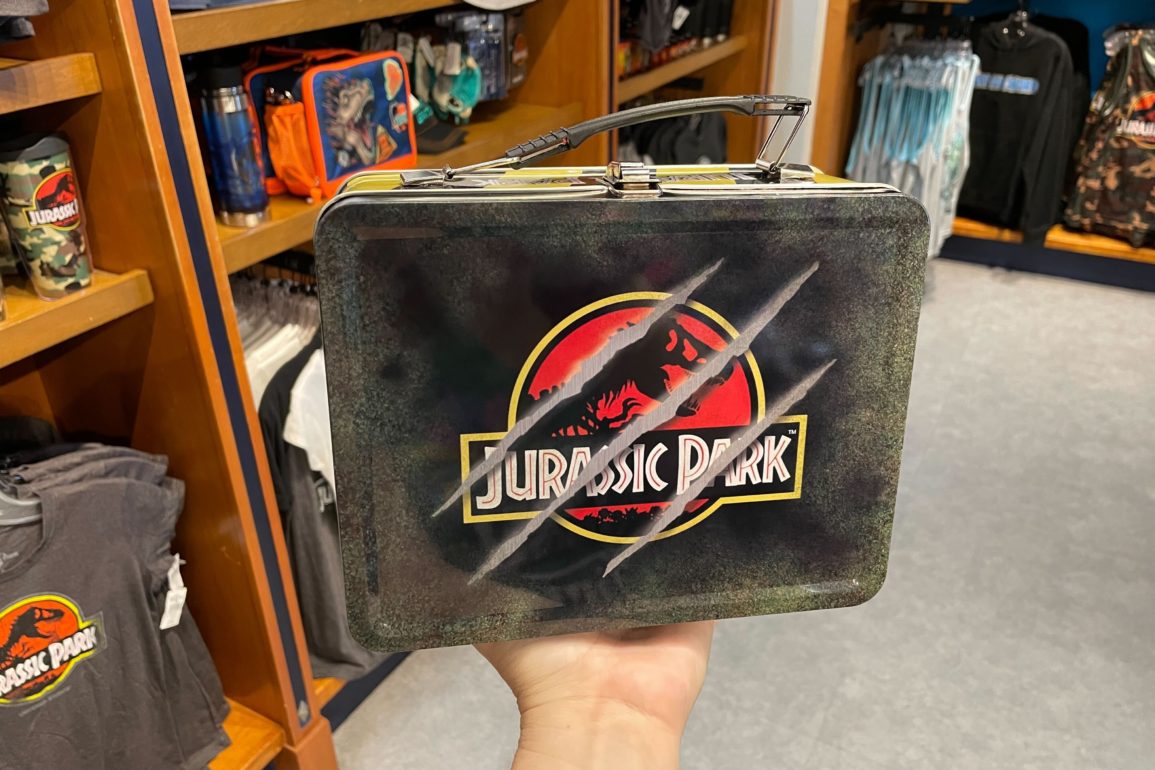 ClawMarked Jurassic Park Tin Lunch Box Available at Universal Orlando Resort WDW News Today