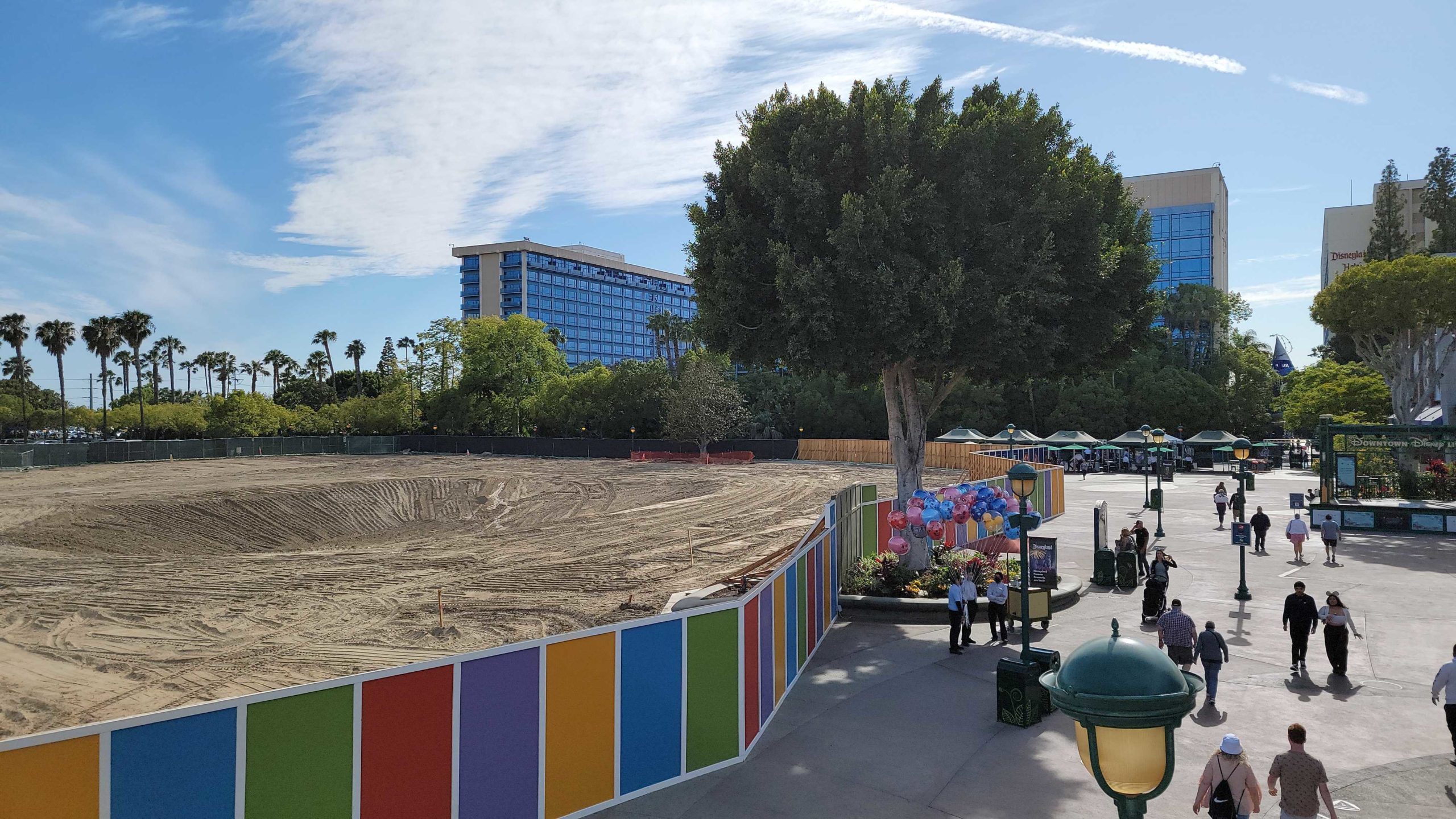 Avengers, BBQ, and Construction Walls Galore: Disneyland Photo Report 5/10/22 30 Downtown Disney District construction 164002 scaled