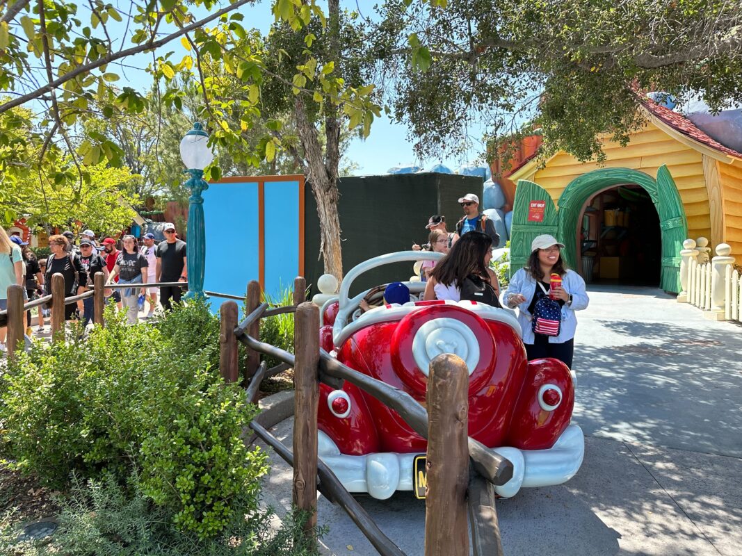 construction walls by mickey's house exit