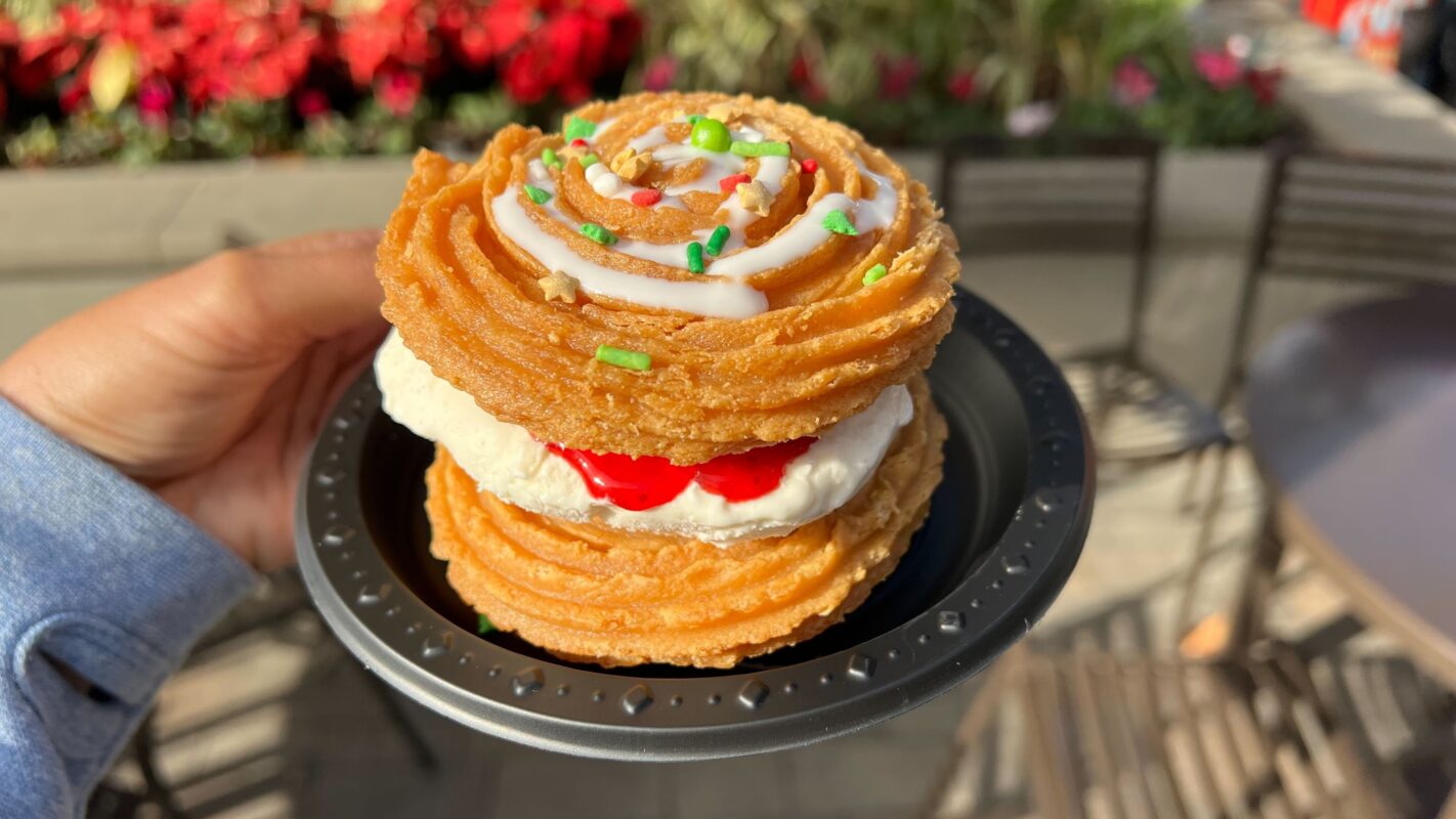 poinsettia churro sandwich