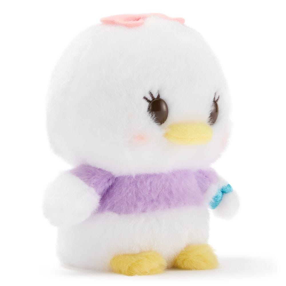 A plush Urupocha-chan duck toy with big eyes, from Disney Store Japan, stands on a white background.
