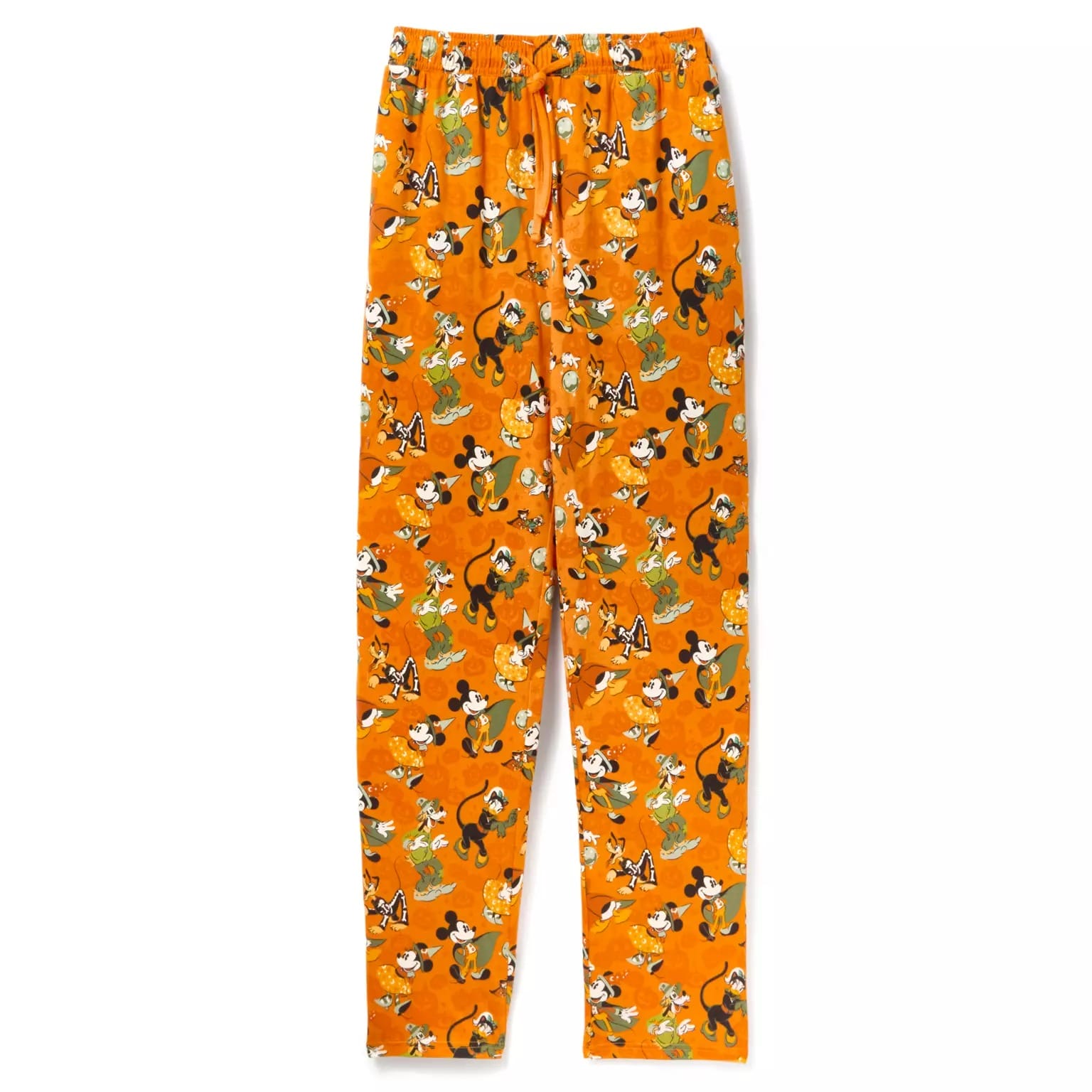 Orange pajama pants featuring playful cartoon dogs—part of the new Disney Store Halloween merchandise collection.