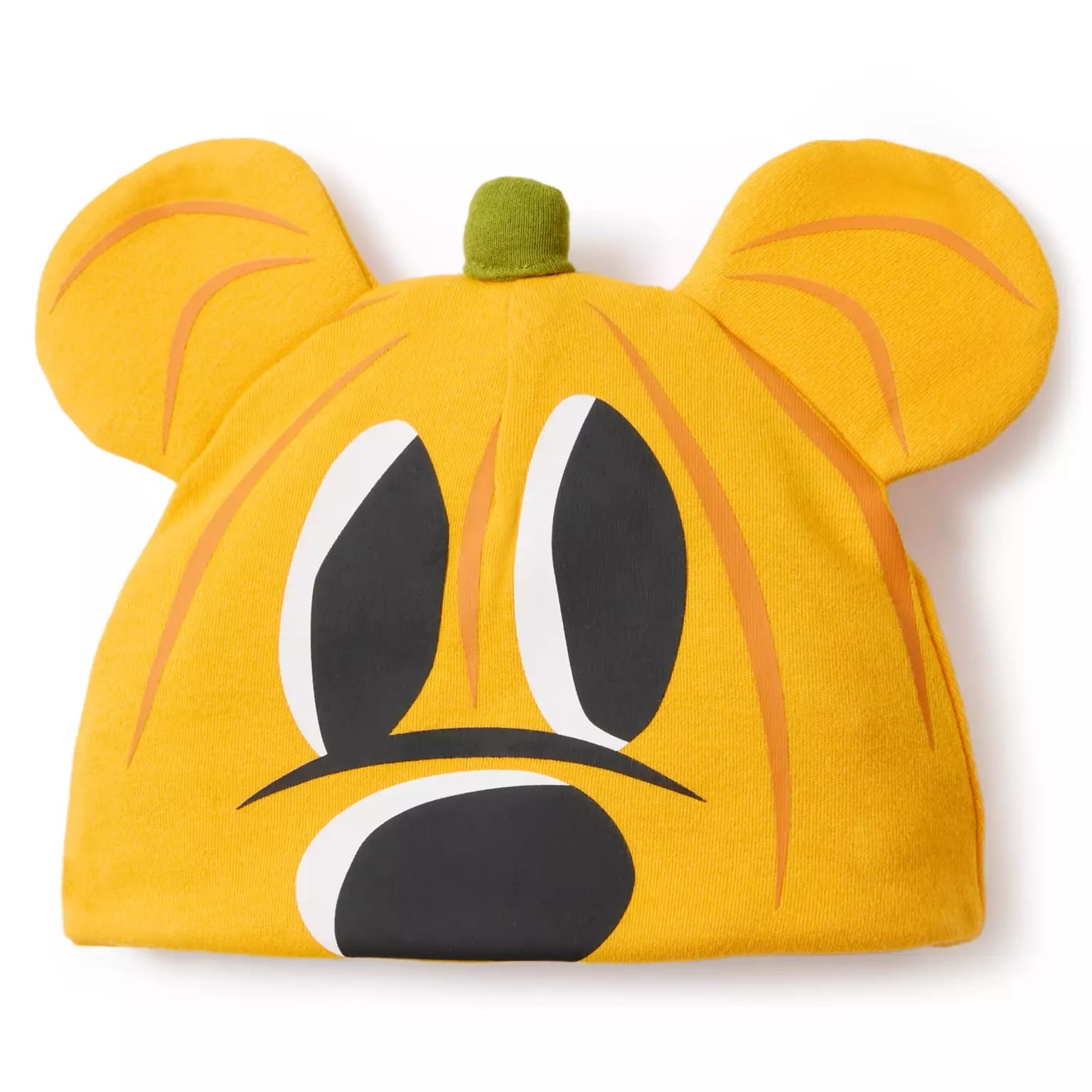 Bright orange hat with mouse ears and a pumpkin face, part of Disney Store Halloween merchandise.
