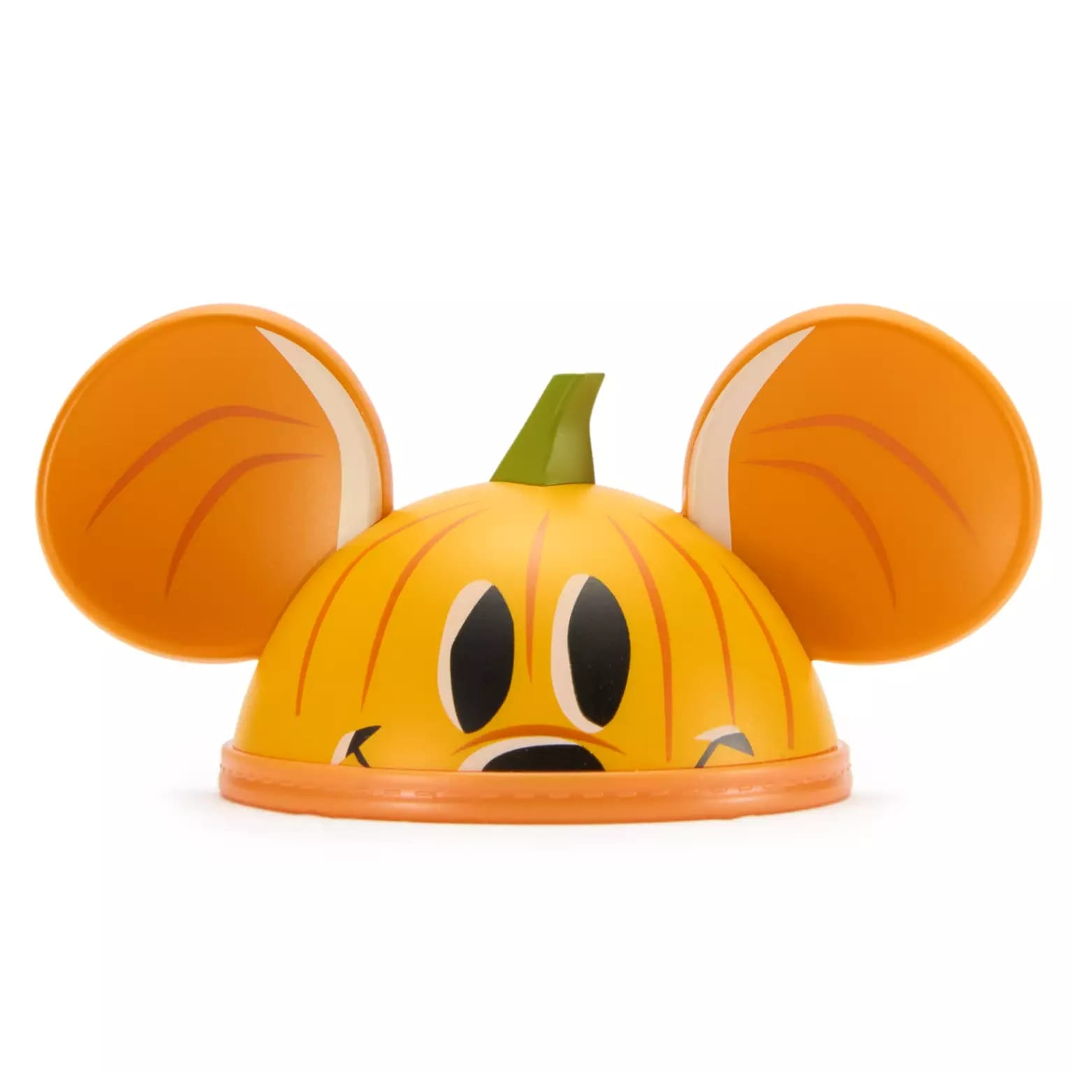 Plastic pumpkin container with mouse ears and cartoon face, part of Disney Store Halloween merchandise.