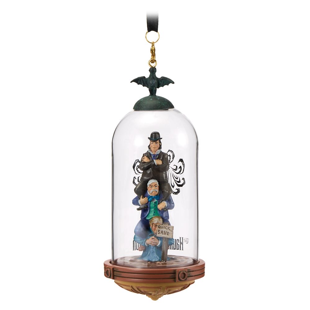 Disney Haunted Mansion Collection ornament with two singing busts in a glass dome, exclusive to the Disney Store.
