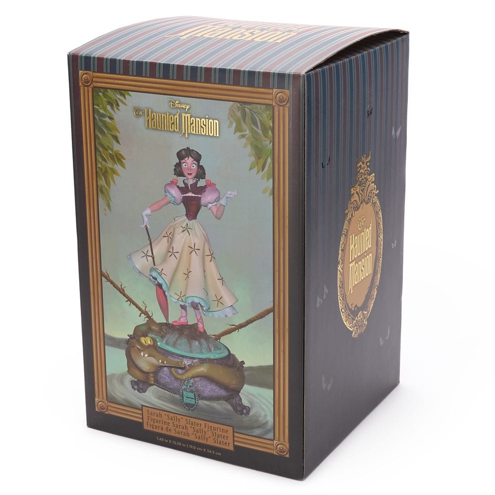 Disney Store Haunted Mansion Collection box with a gothic Snow White on a frog, framed in ornate Haunted Mansion style.