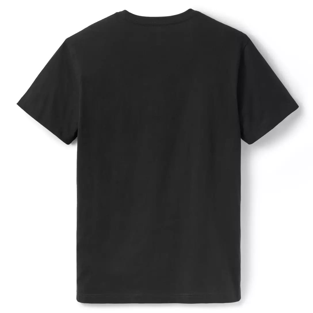 Plain black short-sleeve t-shirt from the Haunted Mansion Collection, shown from the back on a white background.