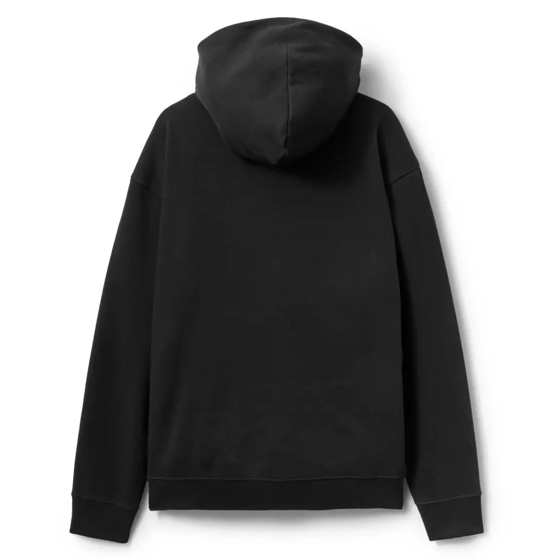 A plain black hooded sweatshirt from the Haunted Mansion Collection is shown from the back against a white background.