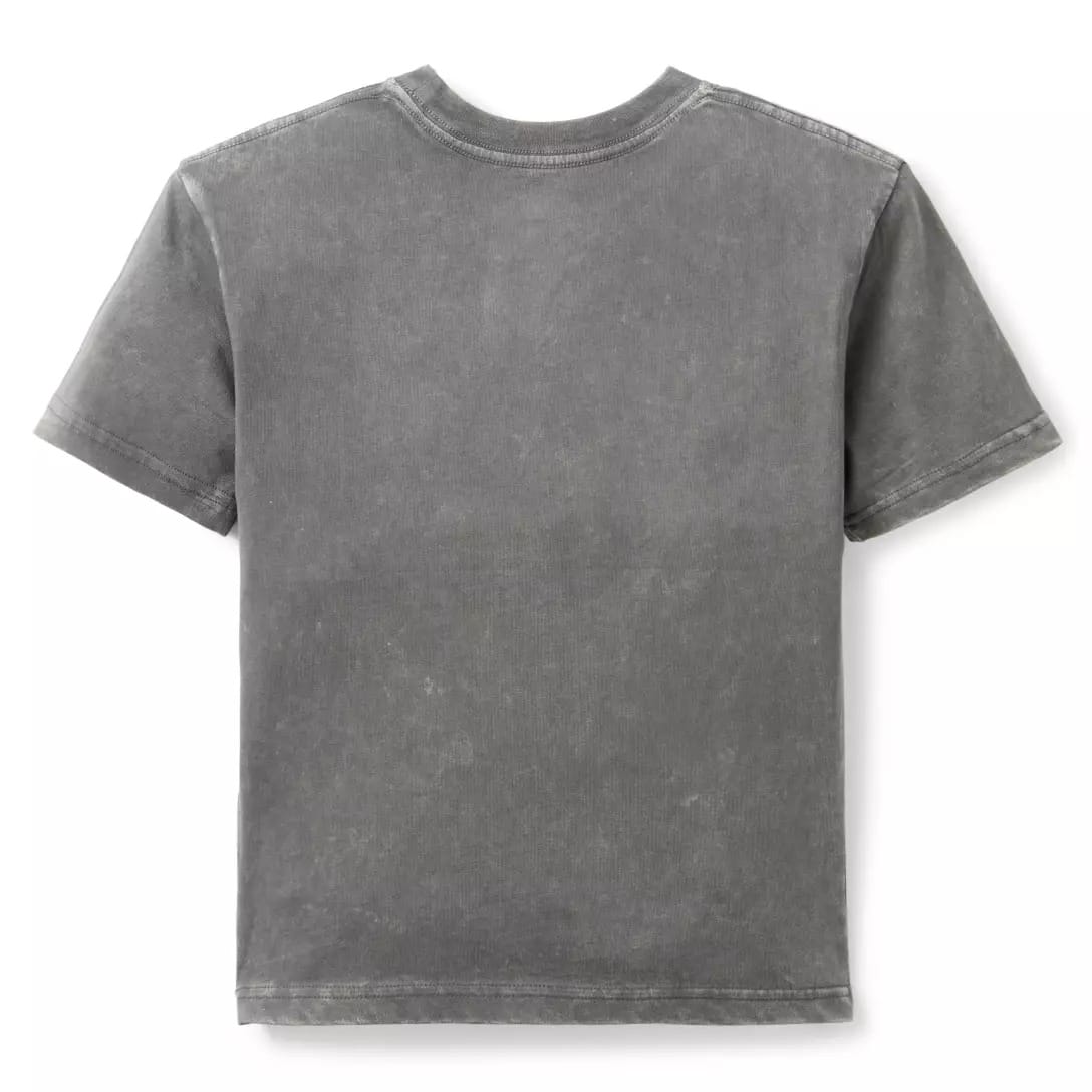 A faded gray short-sleeve t-shirt from the Haunted Mansion Collection, shown from the back on a white background.