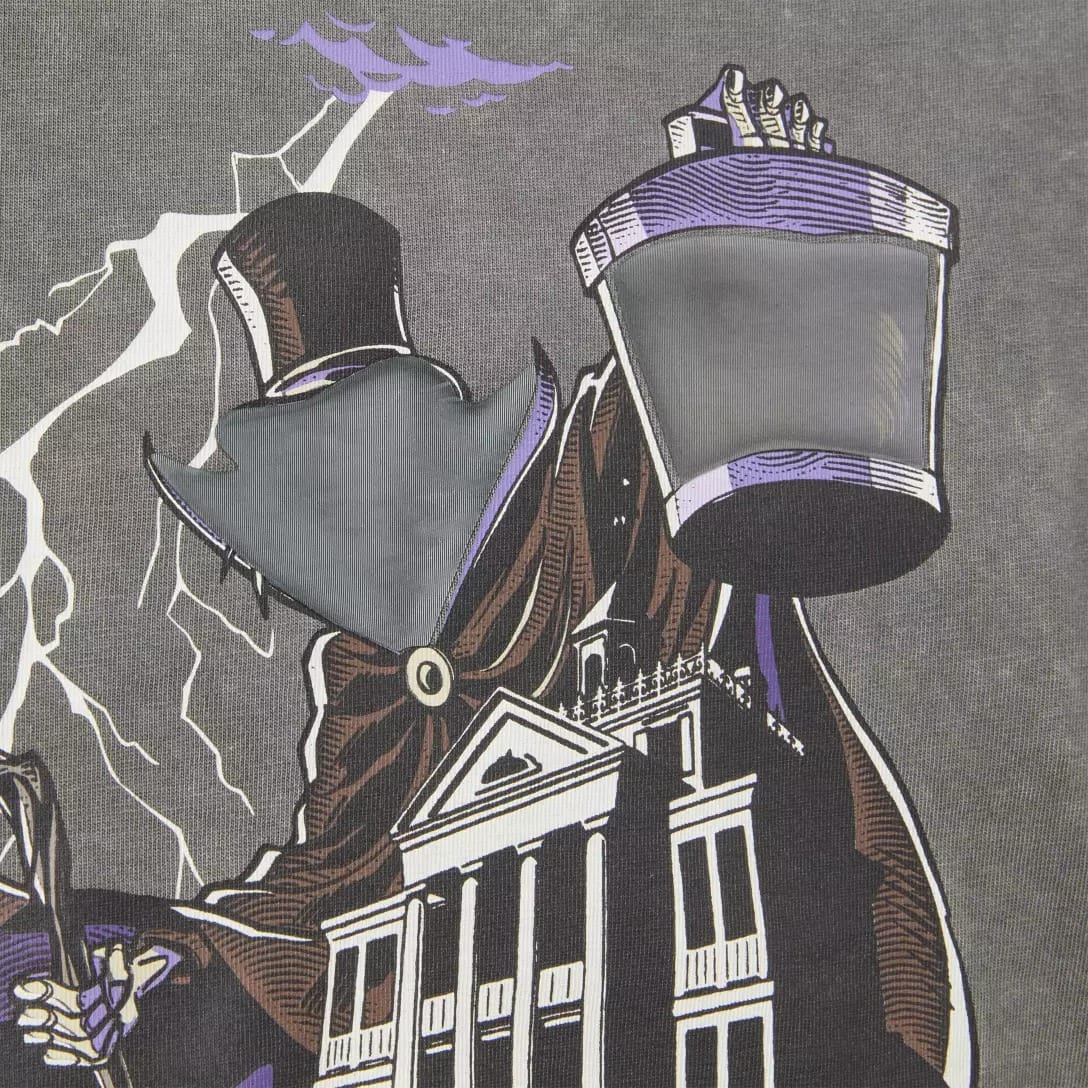 Illustration of a headless man in a cloak by the Haunted Mansion, part of the Haunted Mansion Collection.