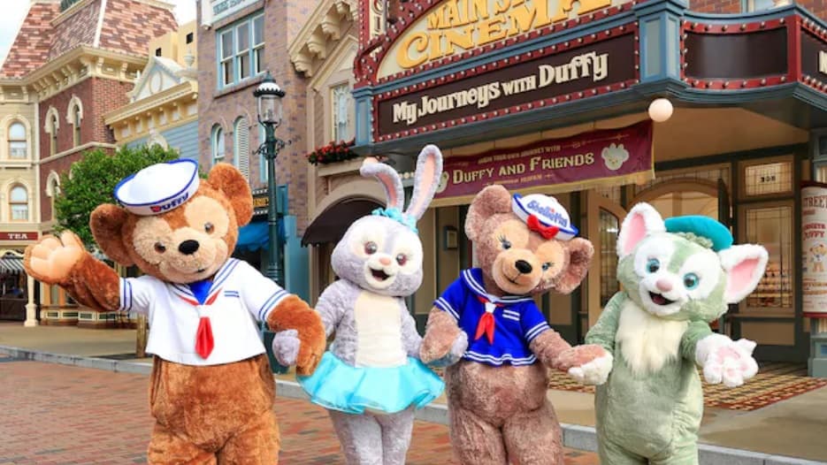 Duffy the Disney Bear, and some of his friends