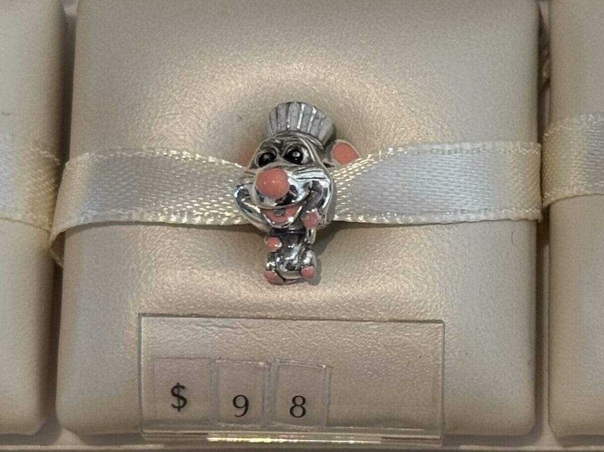 New Disneyland Resort Pandora Charms: Remy from Ratatouille and Toy Story Alien, each priced at $98.