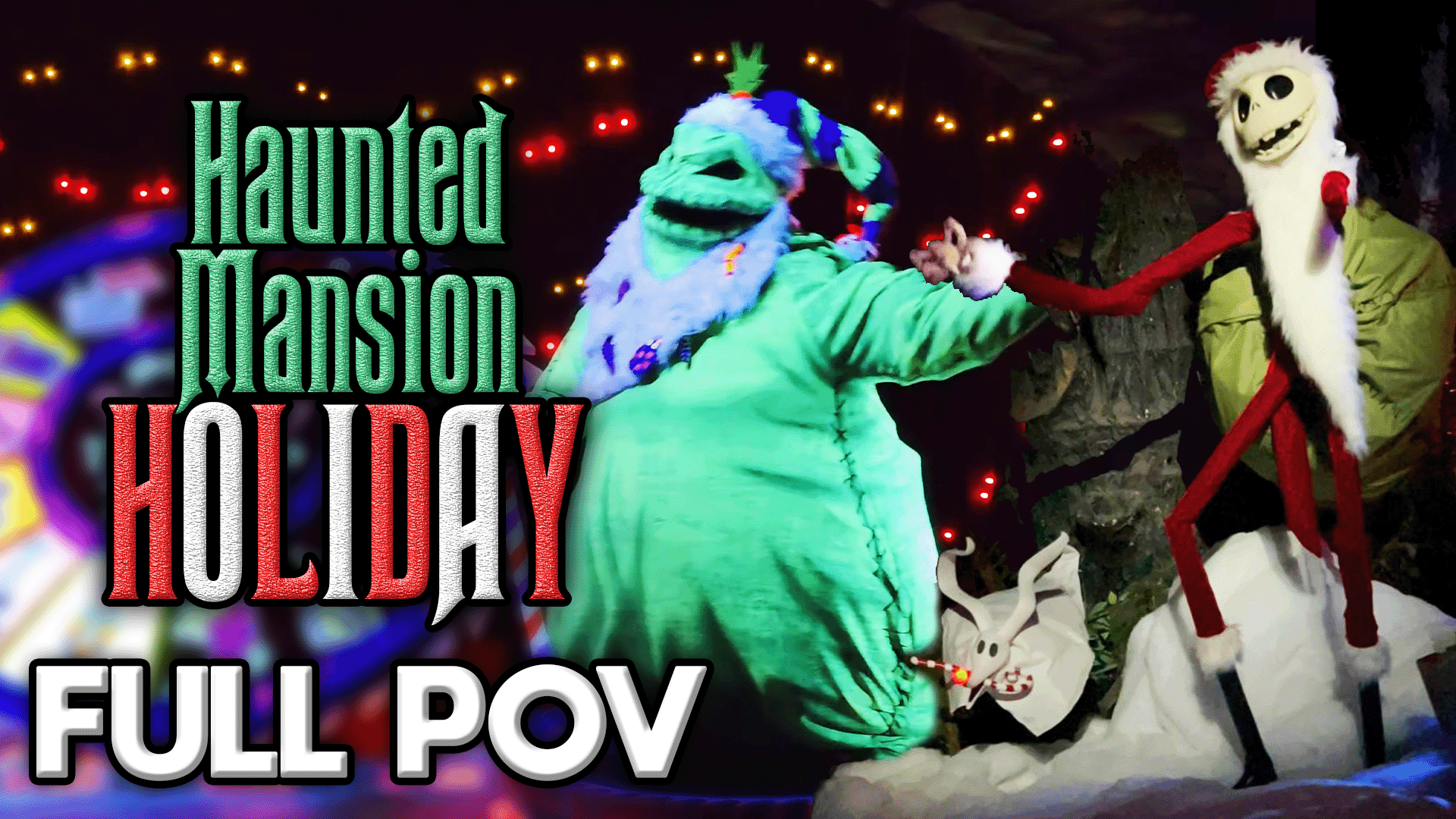 Oogie Boogie animatronic and Jack Skellington light up Haunted Mansion Holiday with festive, Halloween 2025 magic.