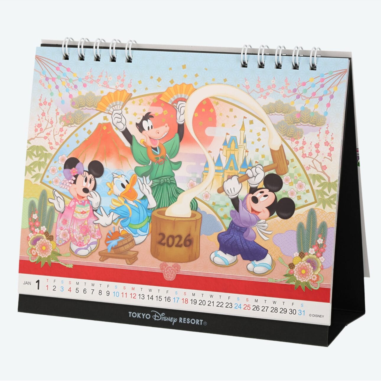 A 2026 Tokyo Disney Resort desk calendar featuring Mickey and friends—perfect for planners and Disney fans alike.