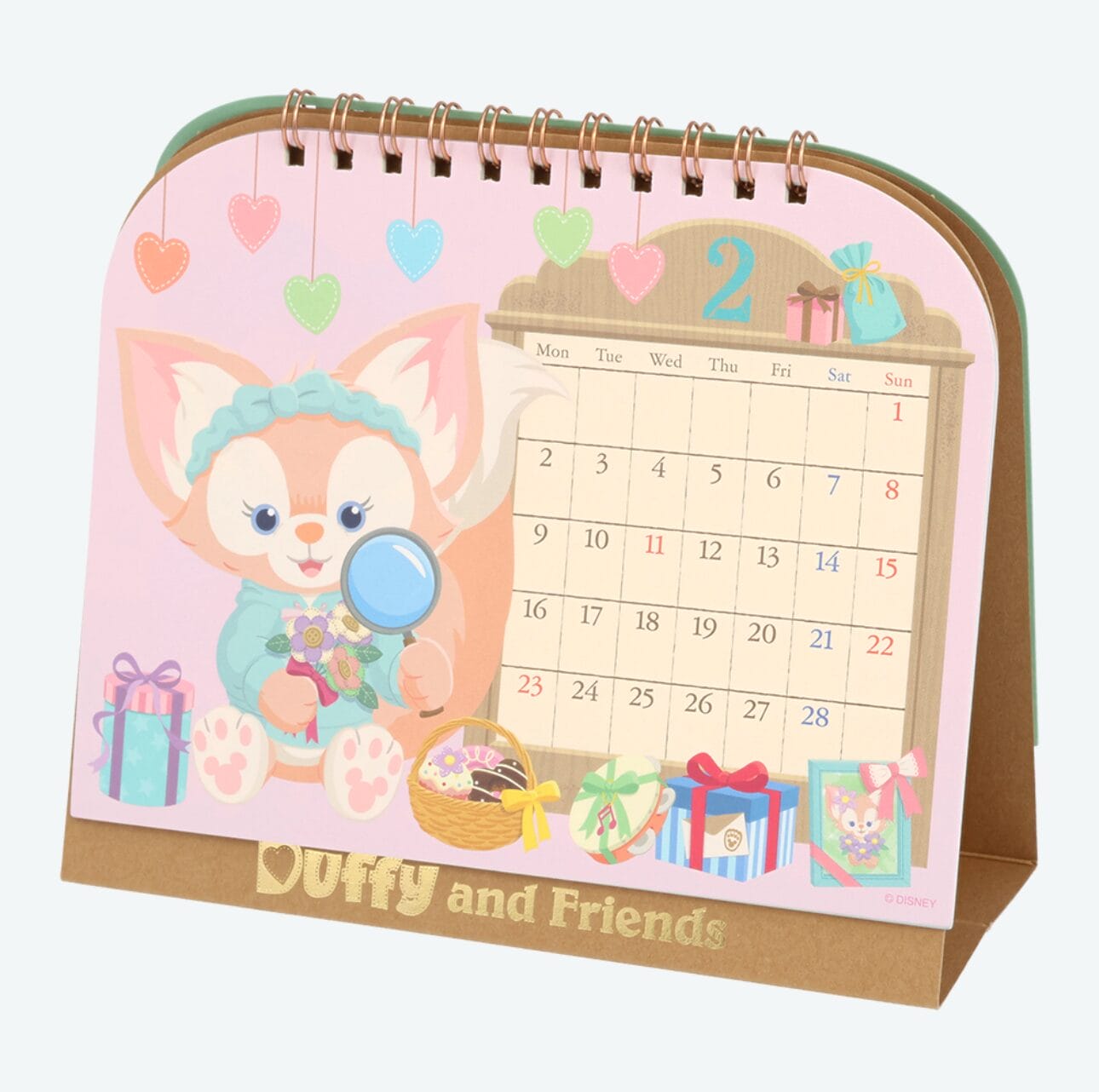 A cute 2026 desk calendar with an illustrated animal holding flowers, perfect for planners and Disney Resort fans.