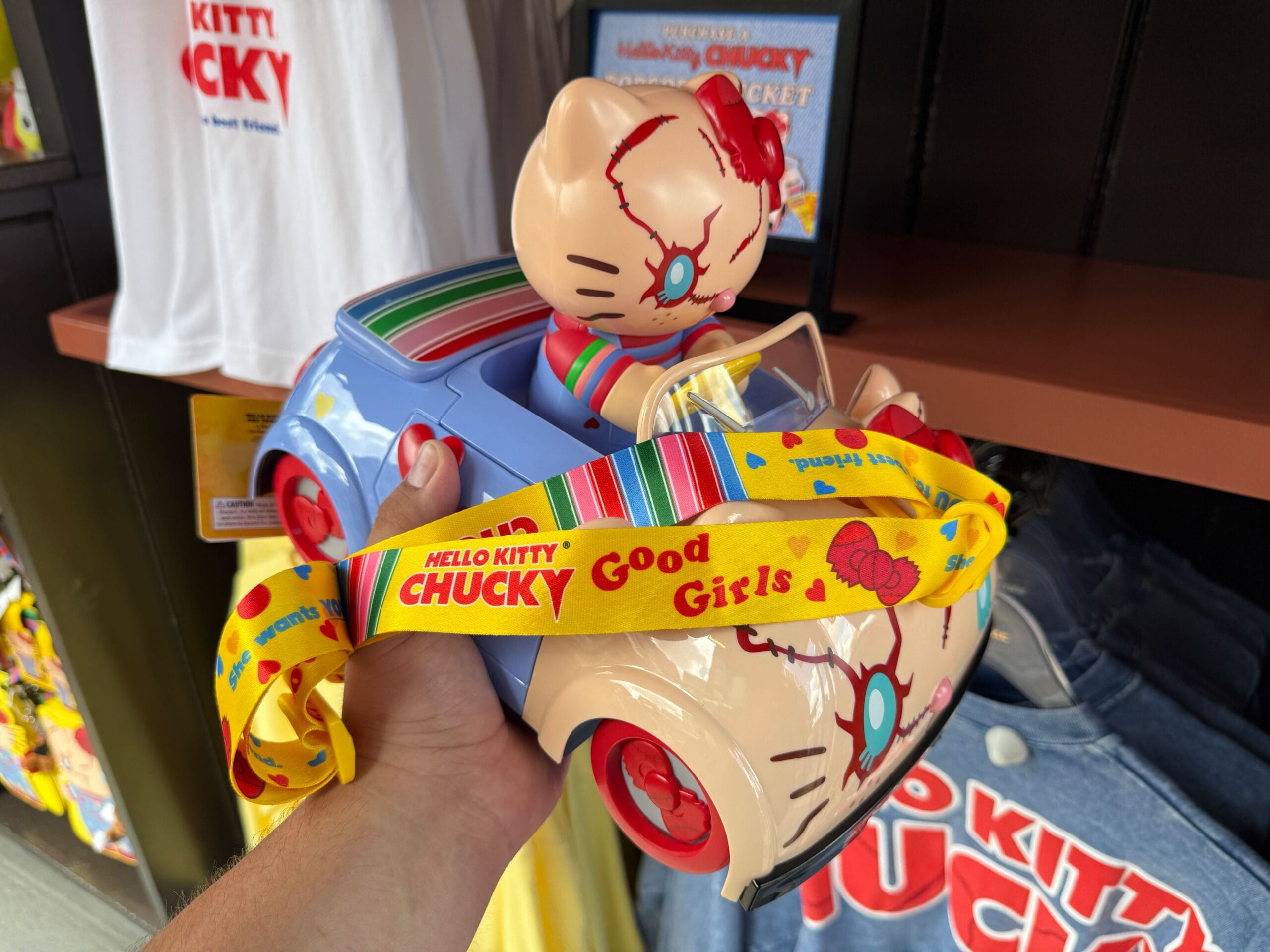 Hello Kitty Chucky Popcorn Bucket Appears at Universal