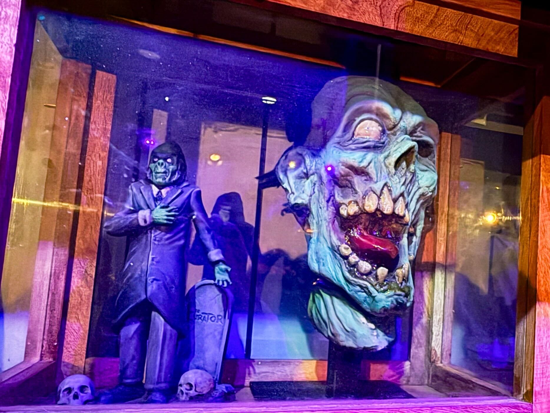 A statue of a zombie at Universal Studios Florida’s Tribute Store for Halloween Horror Nights 2025.