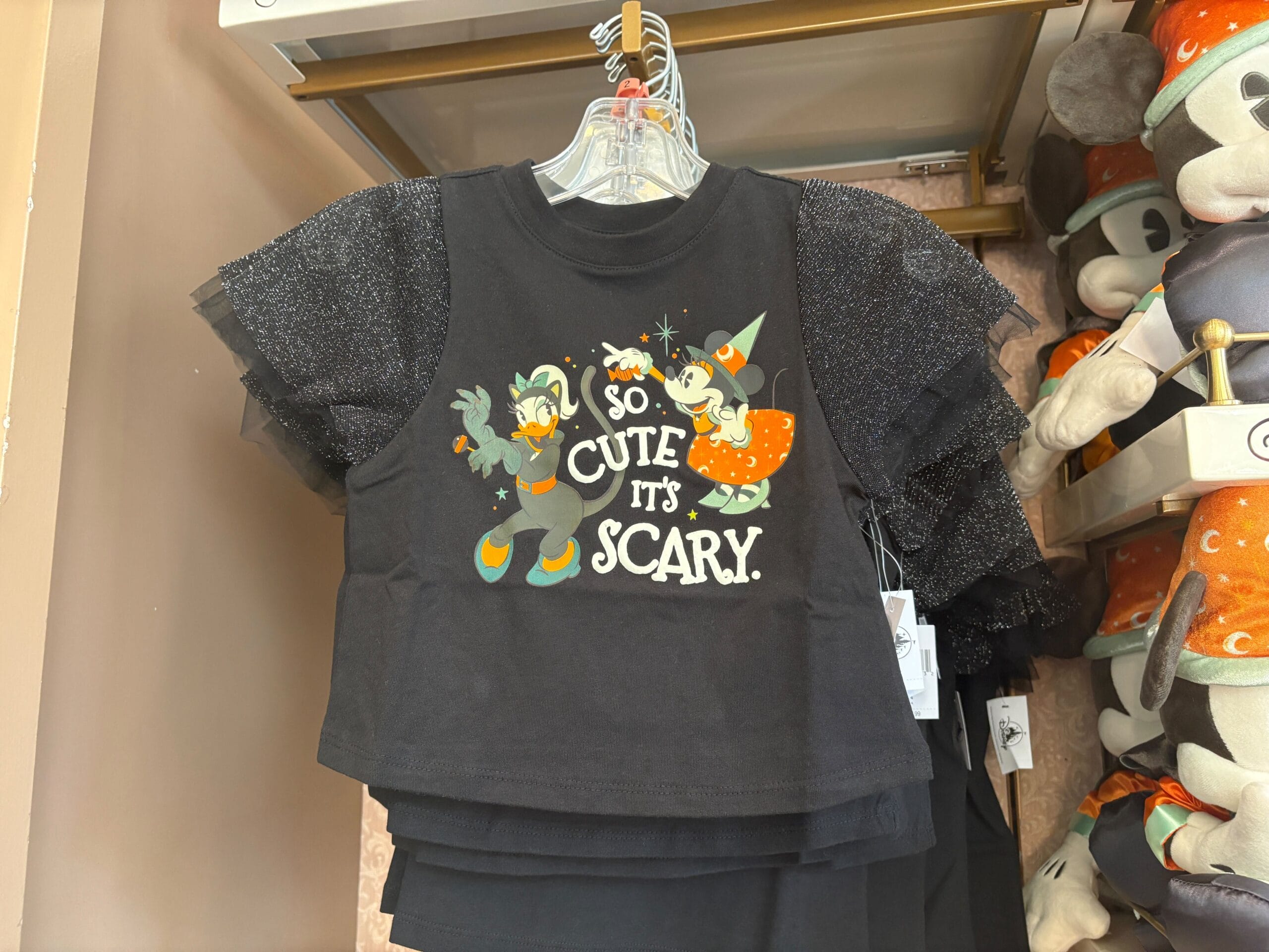 Disney Halloween Merch 2025 - Black kids’ shirt with cartoon animals in costumes—adorable Halloween merchandise that’s “so cute it’s scary.”