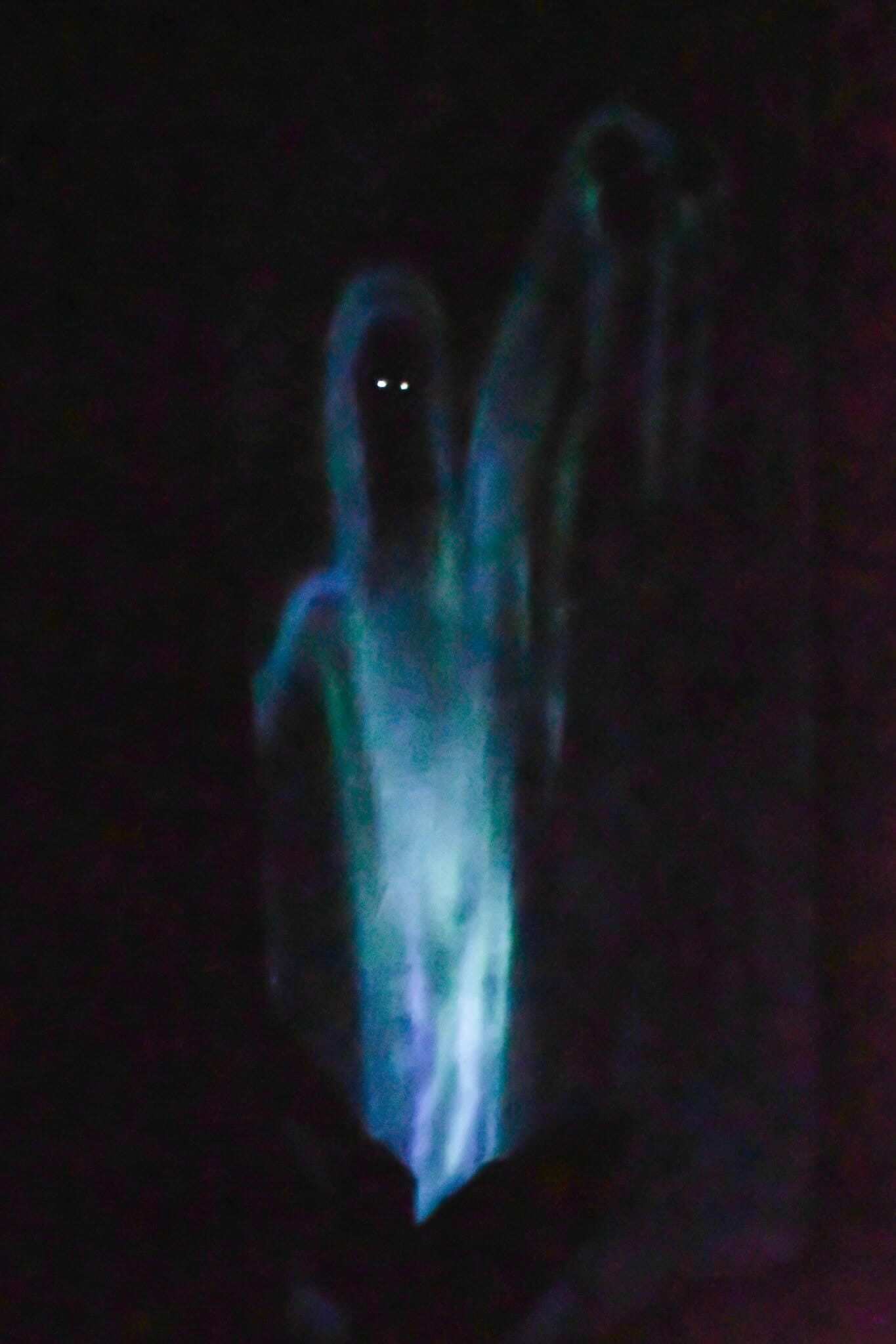 The original version of the Hidden Mickey Shroud in the graveyard scene of the Haunted Mansion at Walt Disney World's Magic Kingdom.