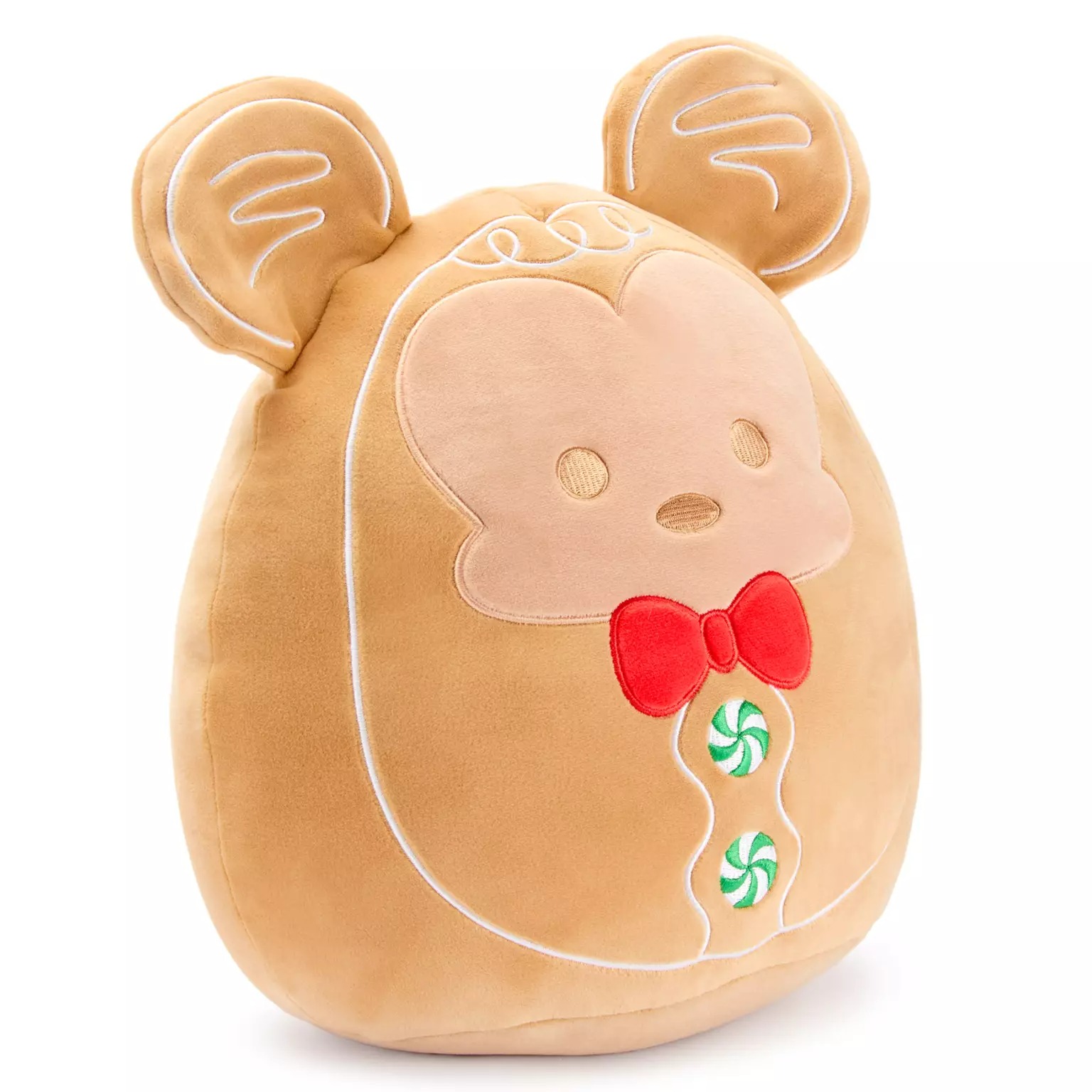 Disney Store plush toy shaped like a gingerbread bear, part of the 2025 Disney Christmas Merchandise collection.