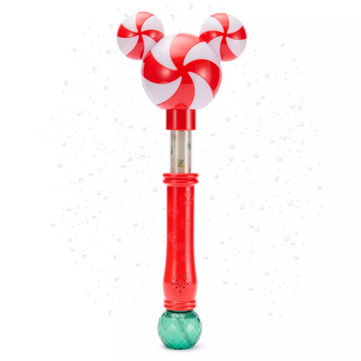 Red and white peppermint wand from Disney Store features a Mickey Mouse top—perfect for 2025 Disney Christmas merchandise.