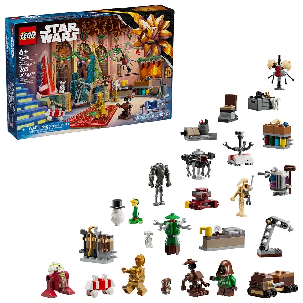 Disney LEGO Advent Calendars: Star Wars set with mini builds and figures, perfect for Holiday 2025.