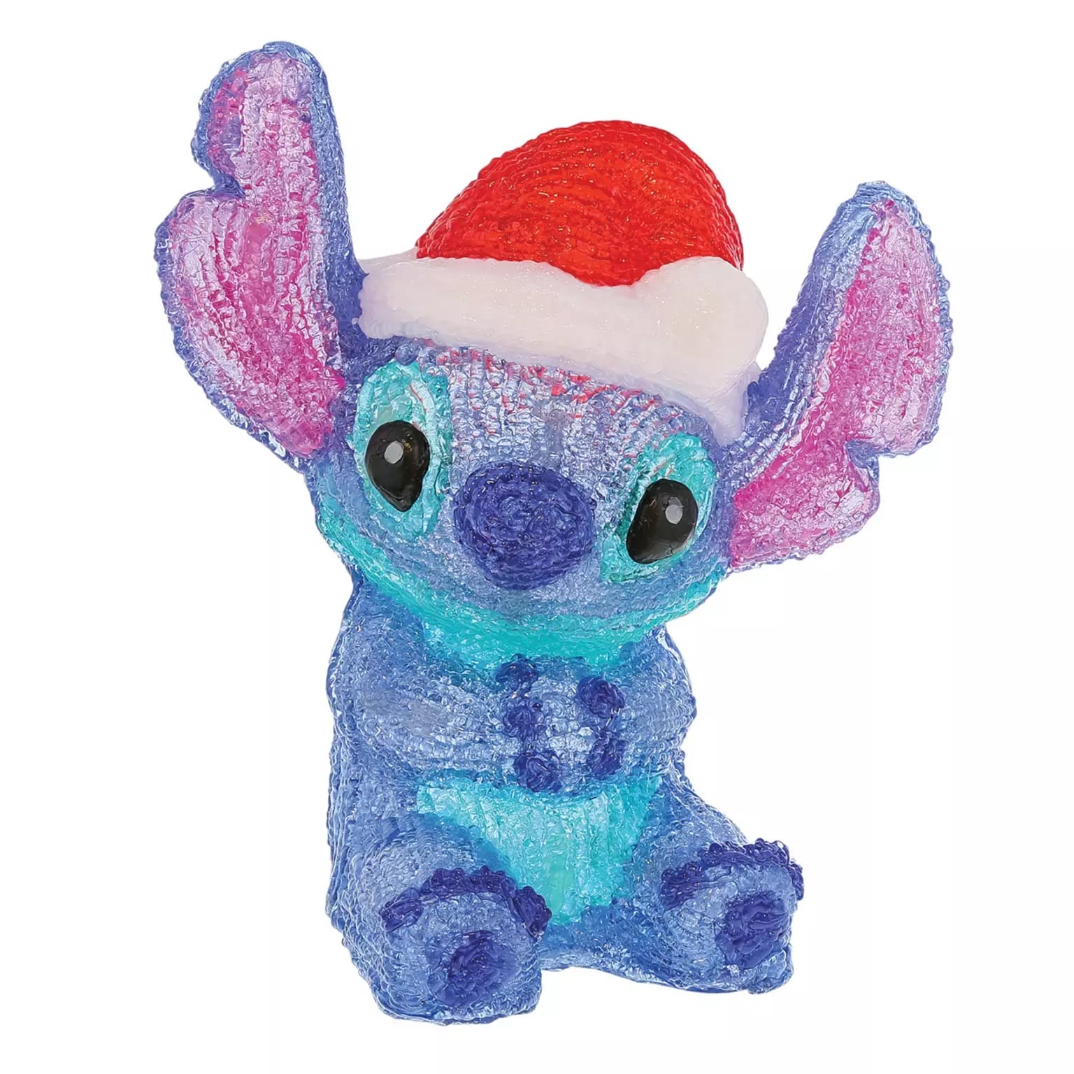A blue cartoon alien in a Santa hat smiles sweetly in 2025 Disney Christmas Merchandise, likely spotted at Disney Parks worldwide.