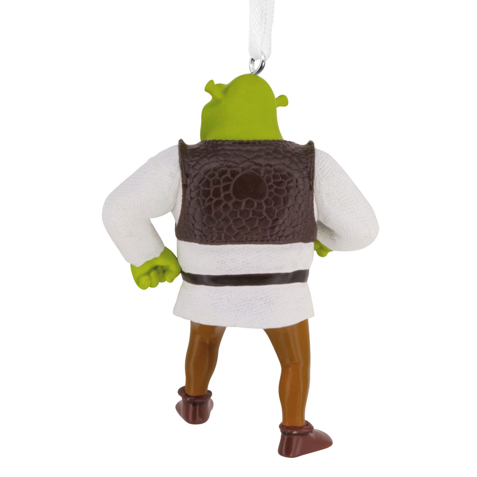 Ornament of Shrek with his back turned in classic attire, Universal style
