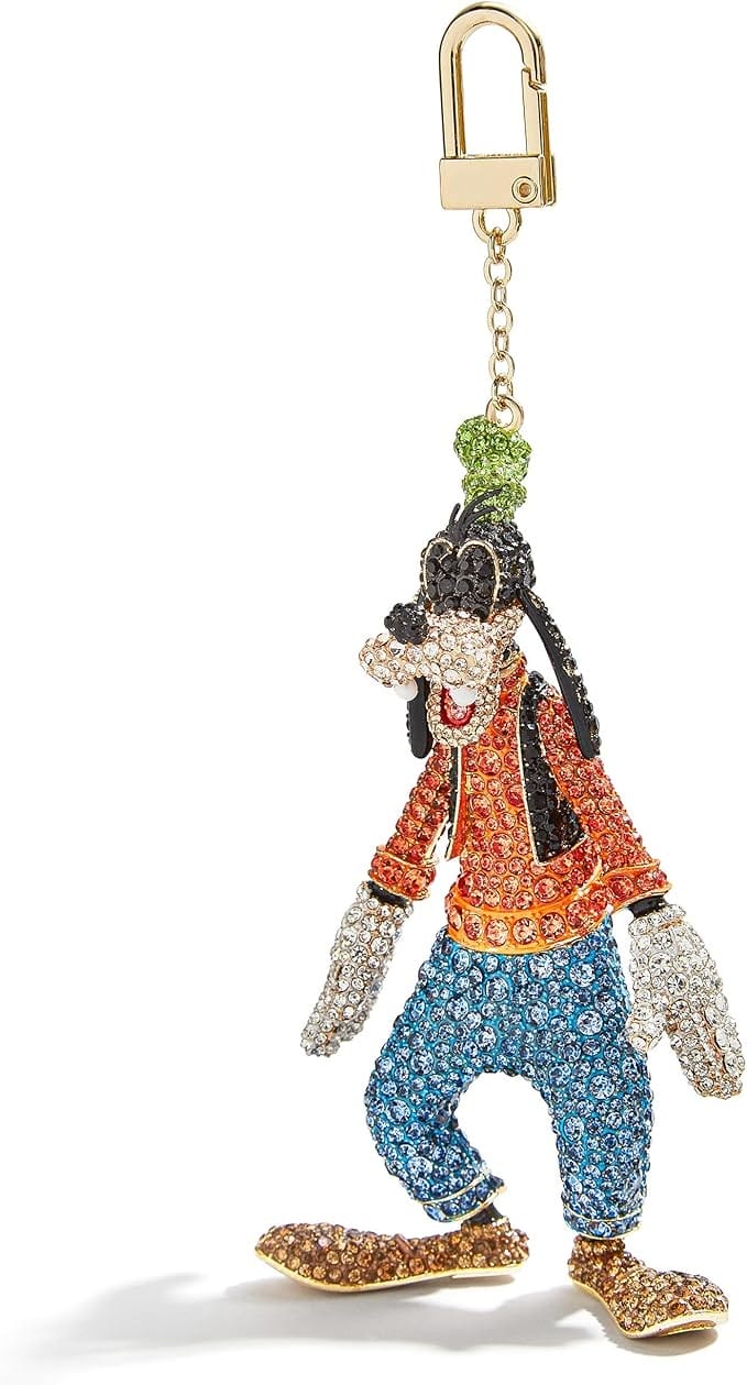 A jeweled keychain featuring a sparkling cartoon dog, perfect for Disney Backpacks or Amazon Prime Big Deal Days.